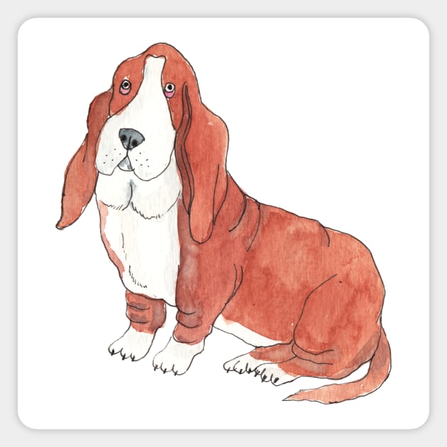 Basset hound Fun Sticker by doggyshop